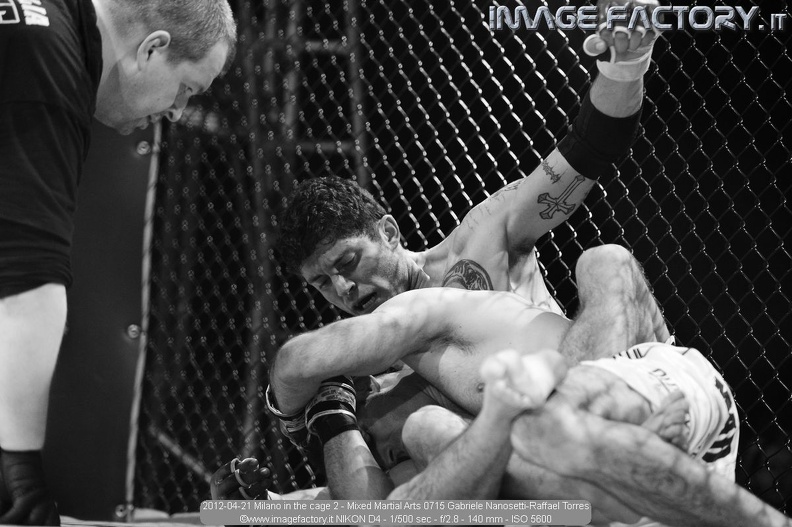 2012-04-21 Milano in the cage 2 - Mixed Martial Arts 0715 Gabriele Nanosetti-Raffael Torres.jpg